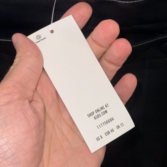 NEW Miss Selfridge faux leather kilt in black - Picture 8 of 10